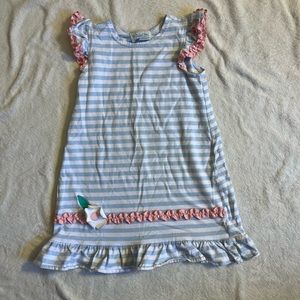 Girls striped and flower dress